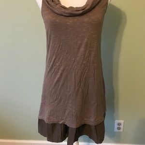 Free People Brown Ruffle Tank Dress size Small
